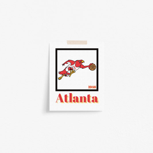 Atlanta Hawks Minimalist Art Print
