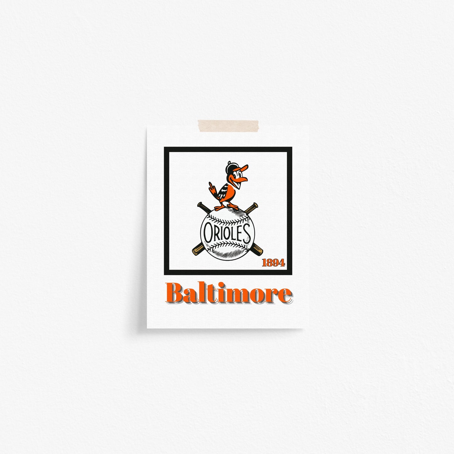 Baltimore Orioles Minimalist Art Print