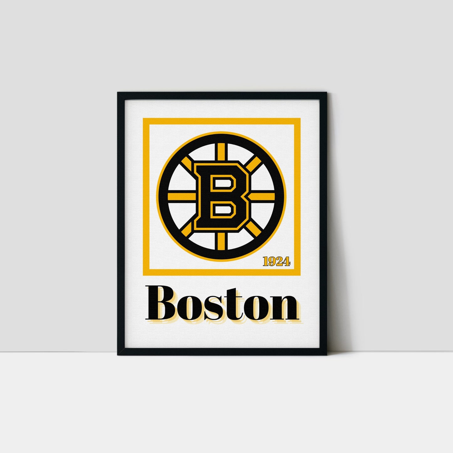 Boston Bruins Minimalist Art Print