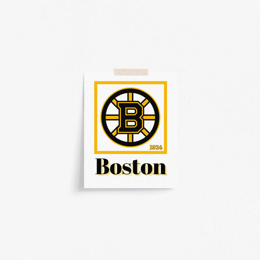 Boston Bruins Minimalist Art Print