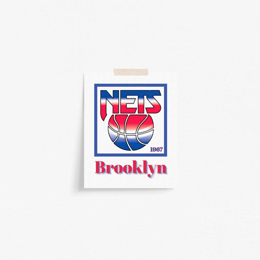 Brooklyn Nets Minimalist Art Print