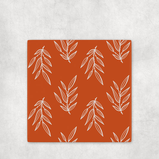 Terracotta Vines Botanical Leaf Coasters
