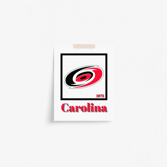 Carolina Hurricanes Minimalist Art Print