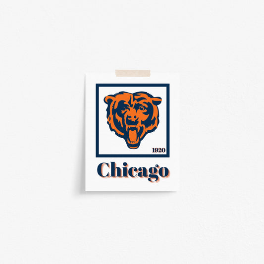 Chicago Bears Minimalist Art Print