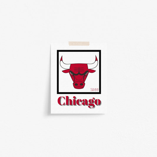 Chicago Bulls Minimalist Art Print