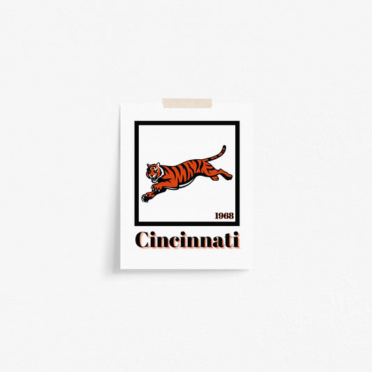 Cincinnati Bengals Minimalist Art Print