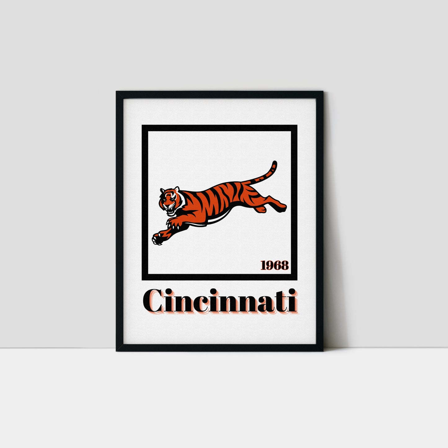 Cincinnati Bengals Minimalist Art Print