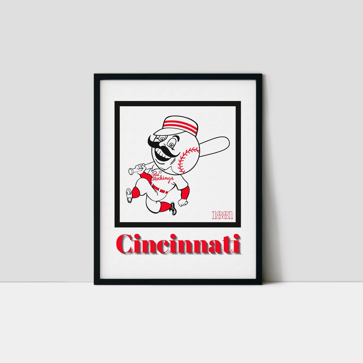 Cincinnati Reds Minimalist Art Print
