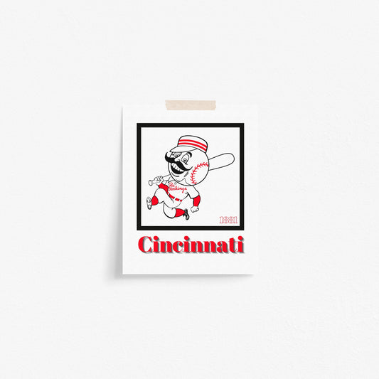 Cincinnati Reds Minimalist Art Print