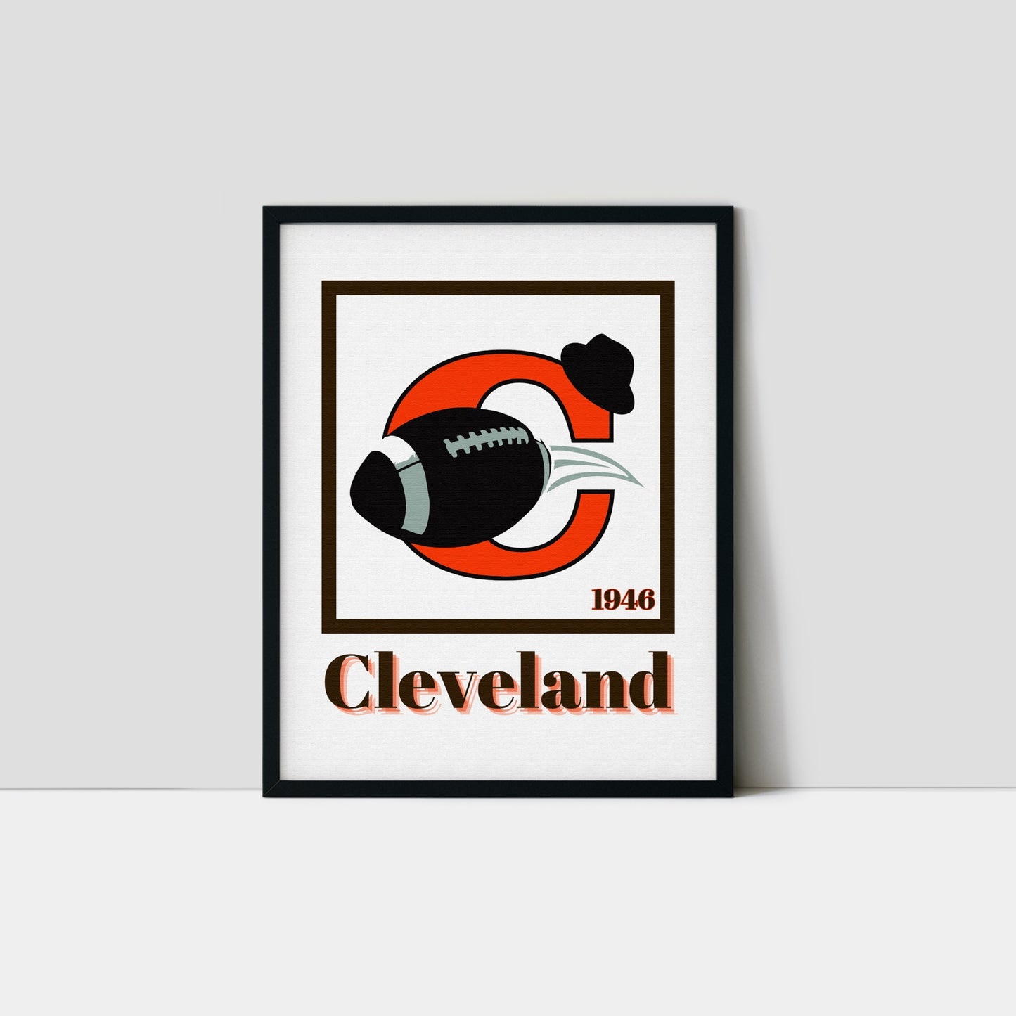 Cleveland Browns Minimalist Art Print