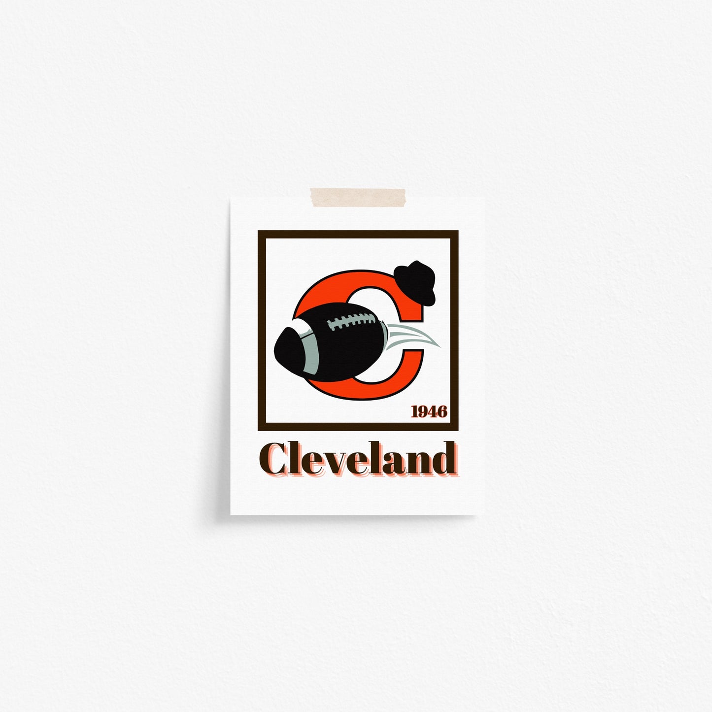 Cleveland Browns Minimalist Art Print