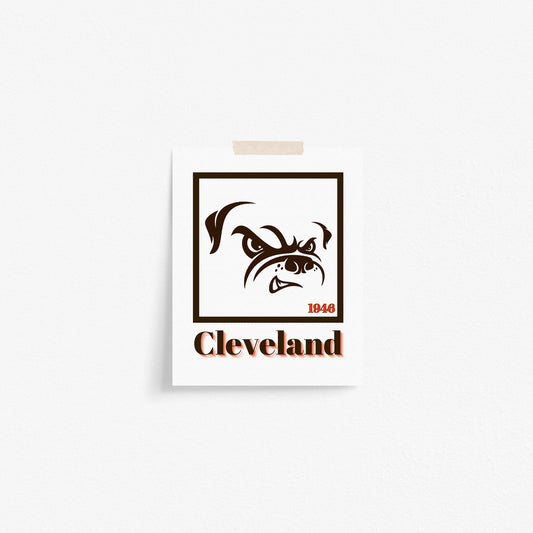 Cleveland Browns Minimalist Art Print