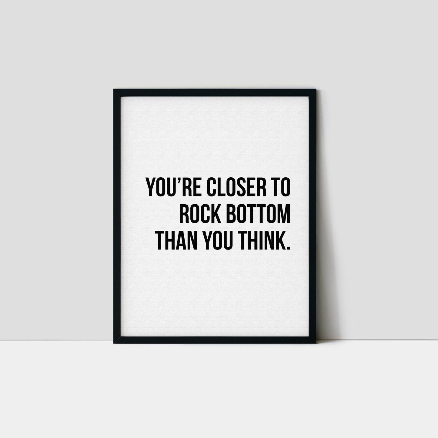 Closer to Rock Bottom Art Print