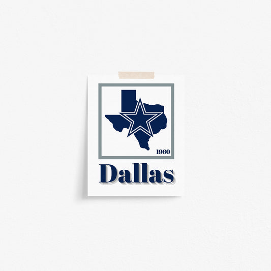 Dallas Cowboys Minimalist Art Print