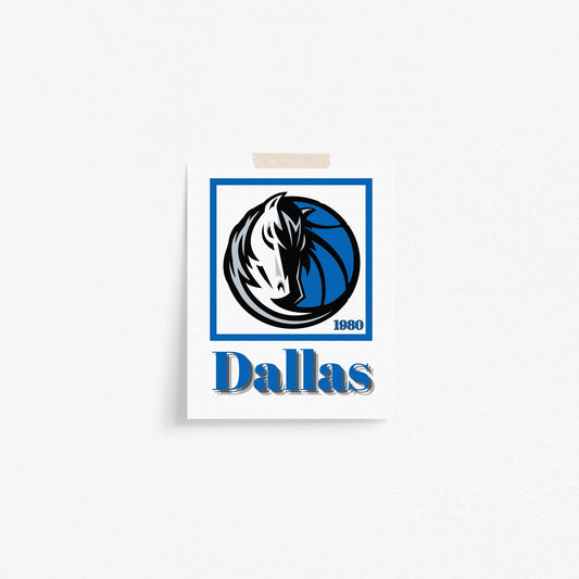 Dallas Mavericks Minimalist Art Print