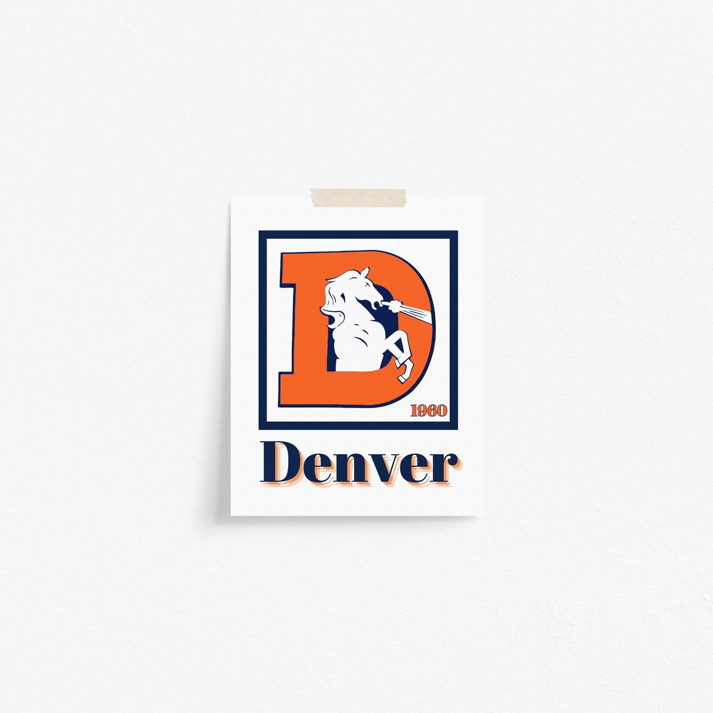 Denver Broncos Minimalist Art Print