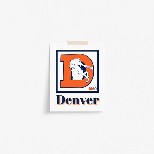 Denver Broncos Minimalist Art Print