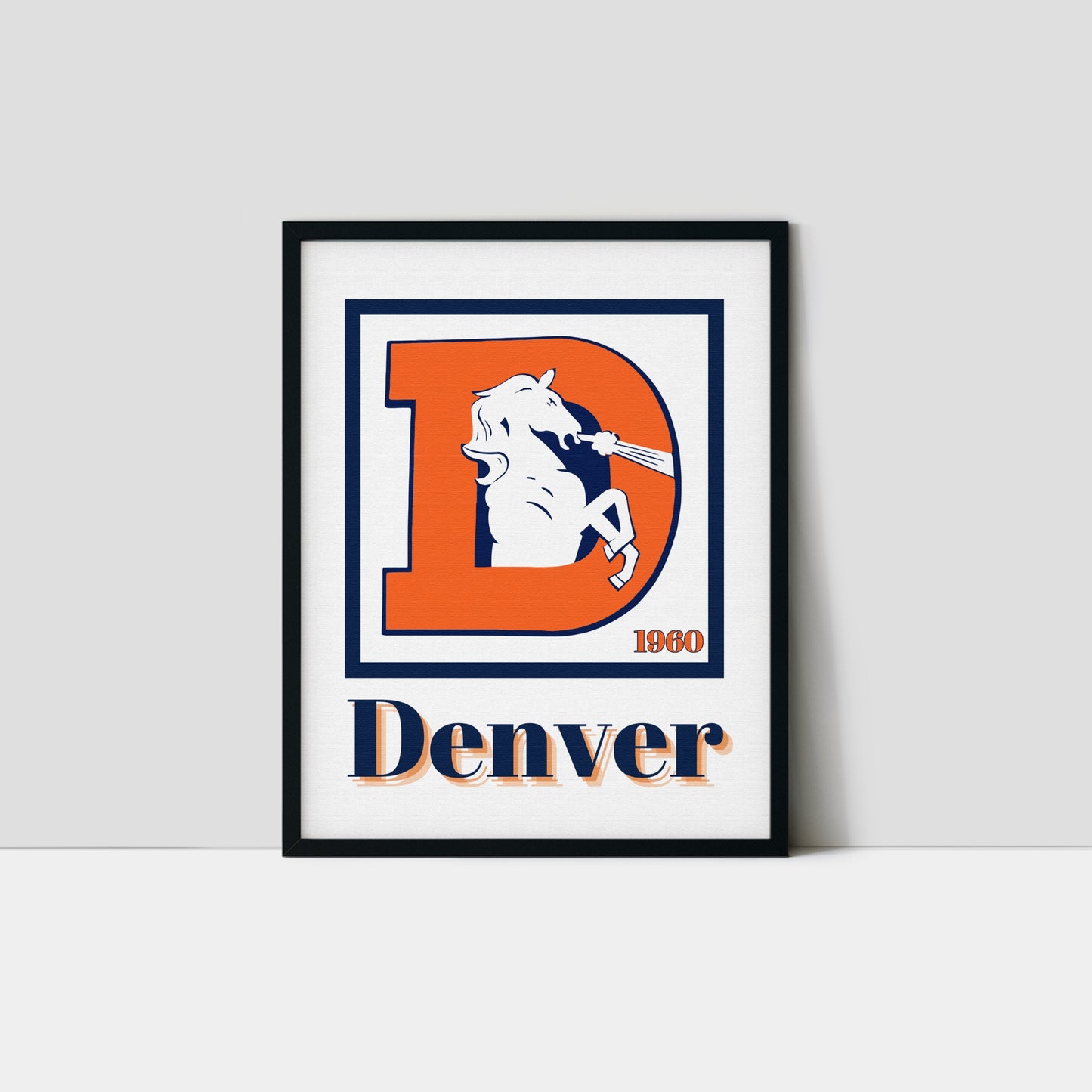 Denver Broncos Minimalist Art Print