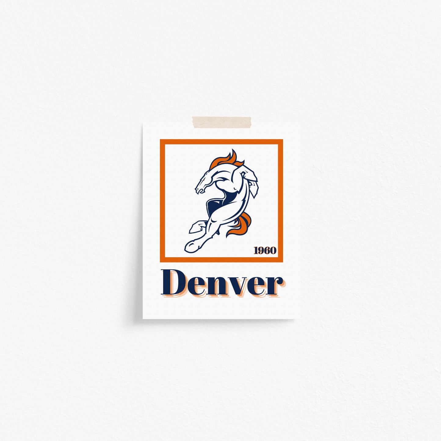 Denver Broncos Minimalist Art Print