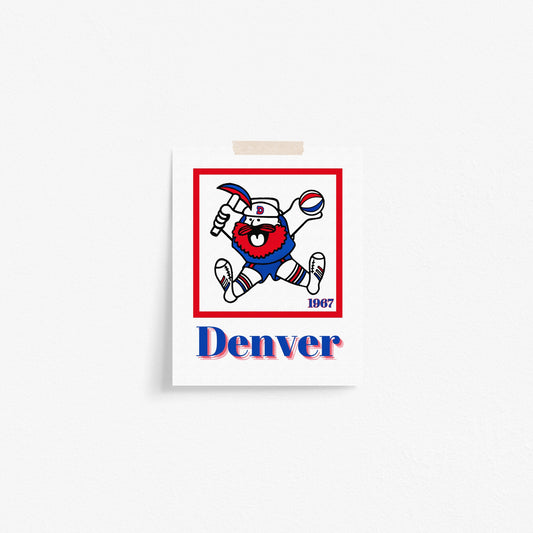 Denver Nuggets Minimalist Art Print