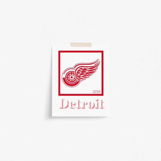 Detroit Red Wings Minimalist Art Print