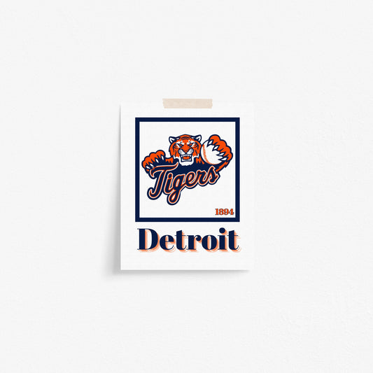 Detroit Tigers Minimalist Art Print
