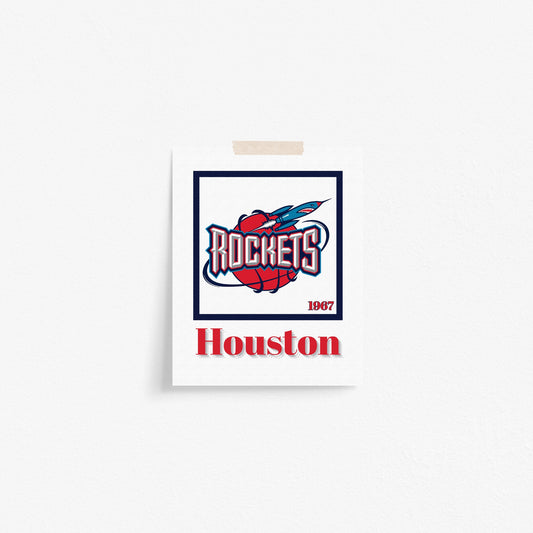 Houston Rockets Minimalist Art Print