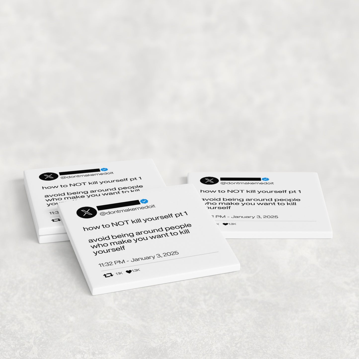 How To Not Kill Yourself Viral Tweet Coasters