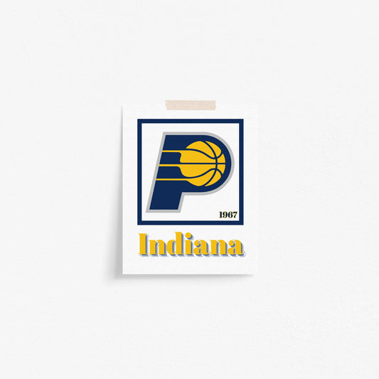 Indiana Pacers Minimalist Art Print