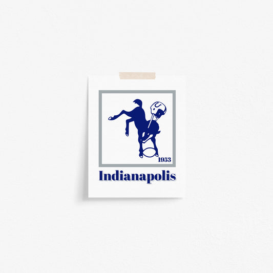 Indianapolis Colts Minimalist Art Print