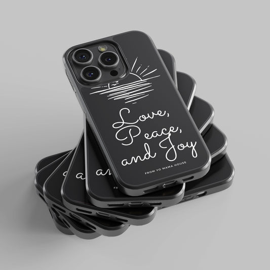 Love, Peace, and Joy iPhone Case