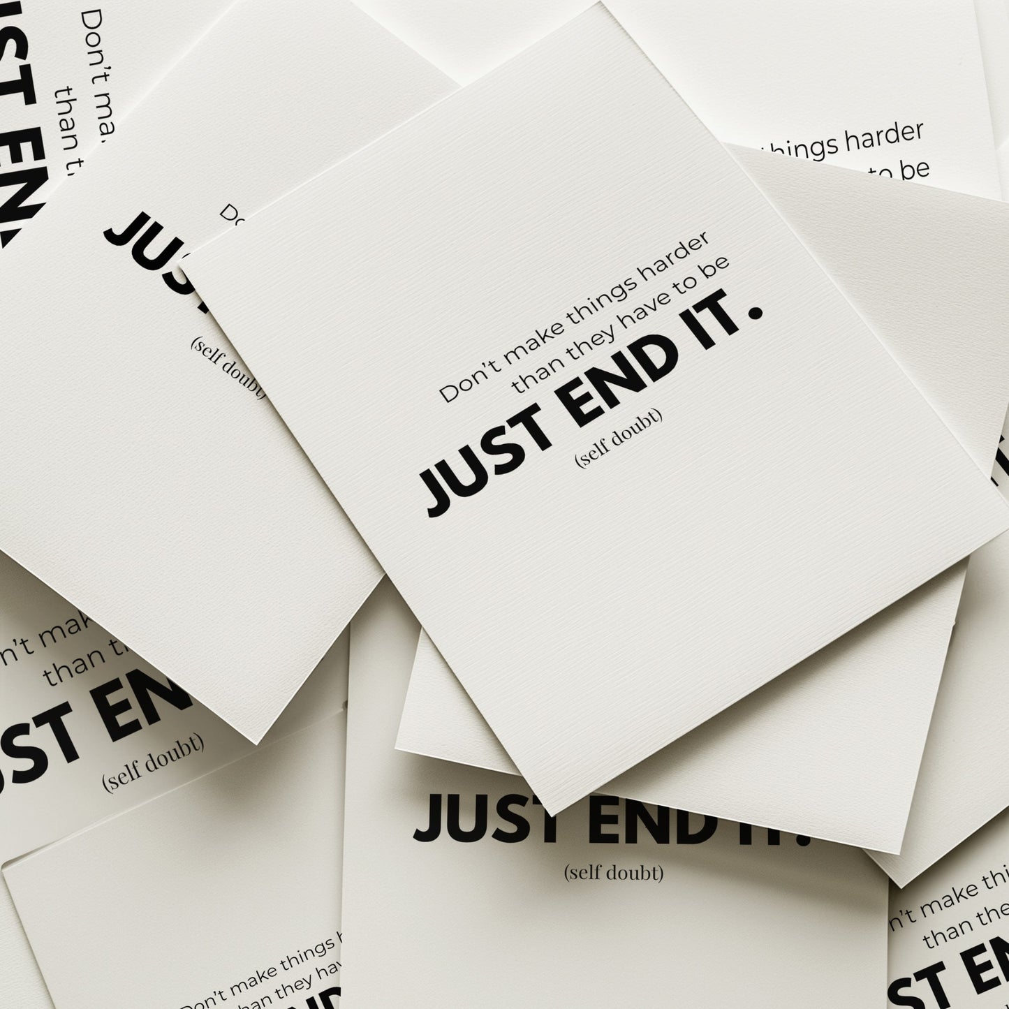 Just End It (self doubt) Art Print