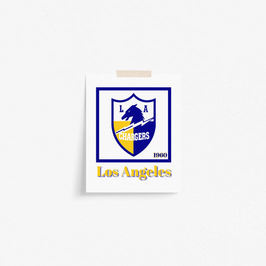 Los Angeles Chargers Minimalist Art Print