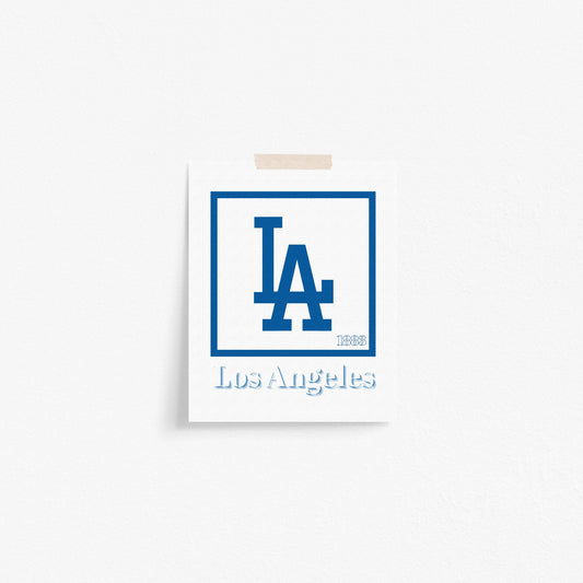 Los Angeles Dodgers Minimalist Art Print