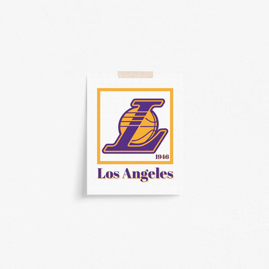 Los Angeles Lakers Minimalist Art Print
