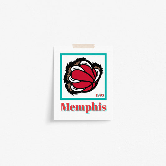Memphis Grizzlies Minimalist Art Print