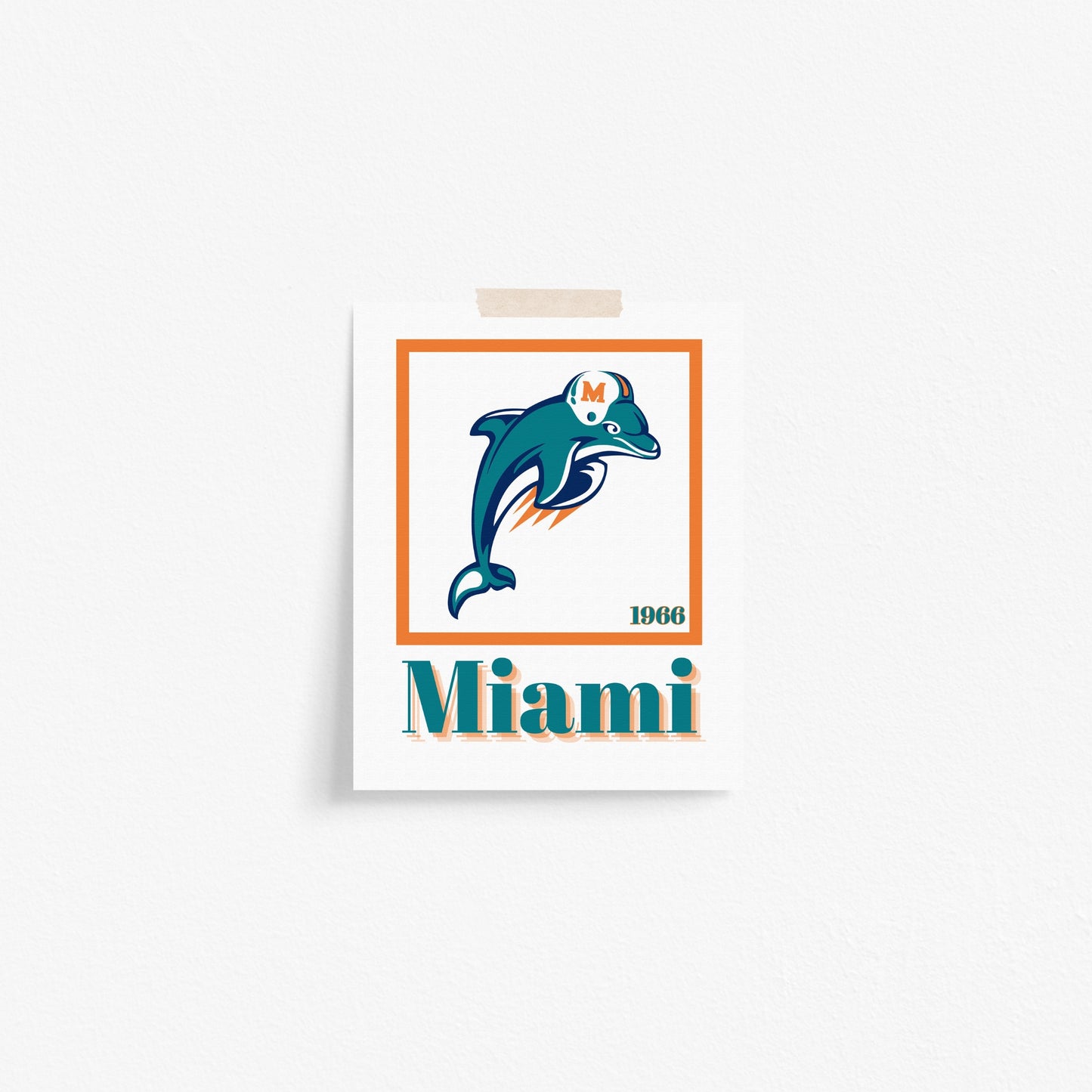 Miami Dolphins Minimalist Art Print