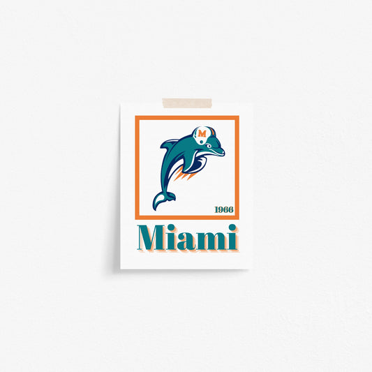 Miami Dolphins Minimalist Art Print