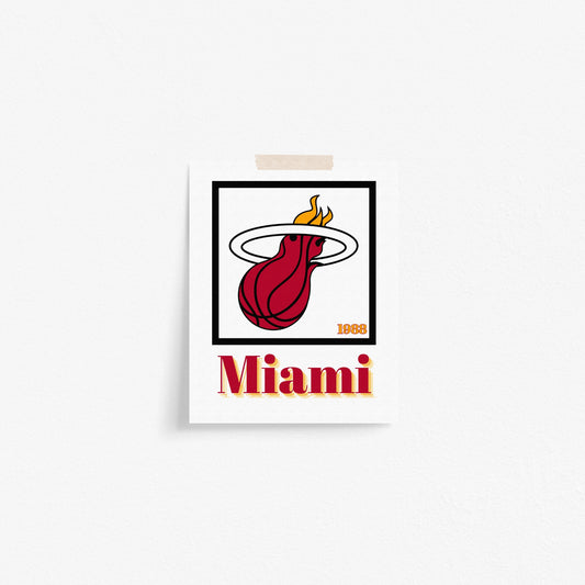 Miami Heat Minimalist Art Print