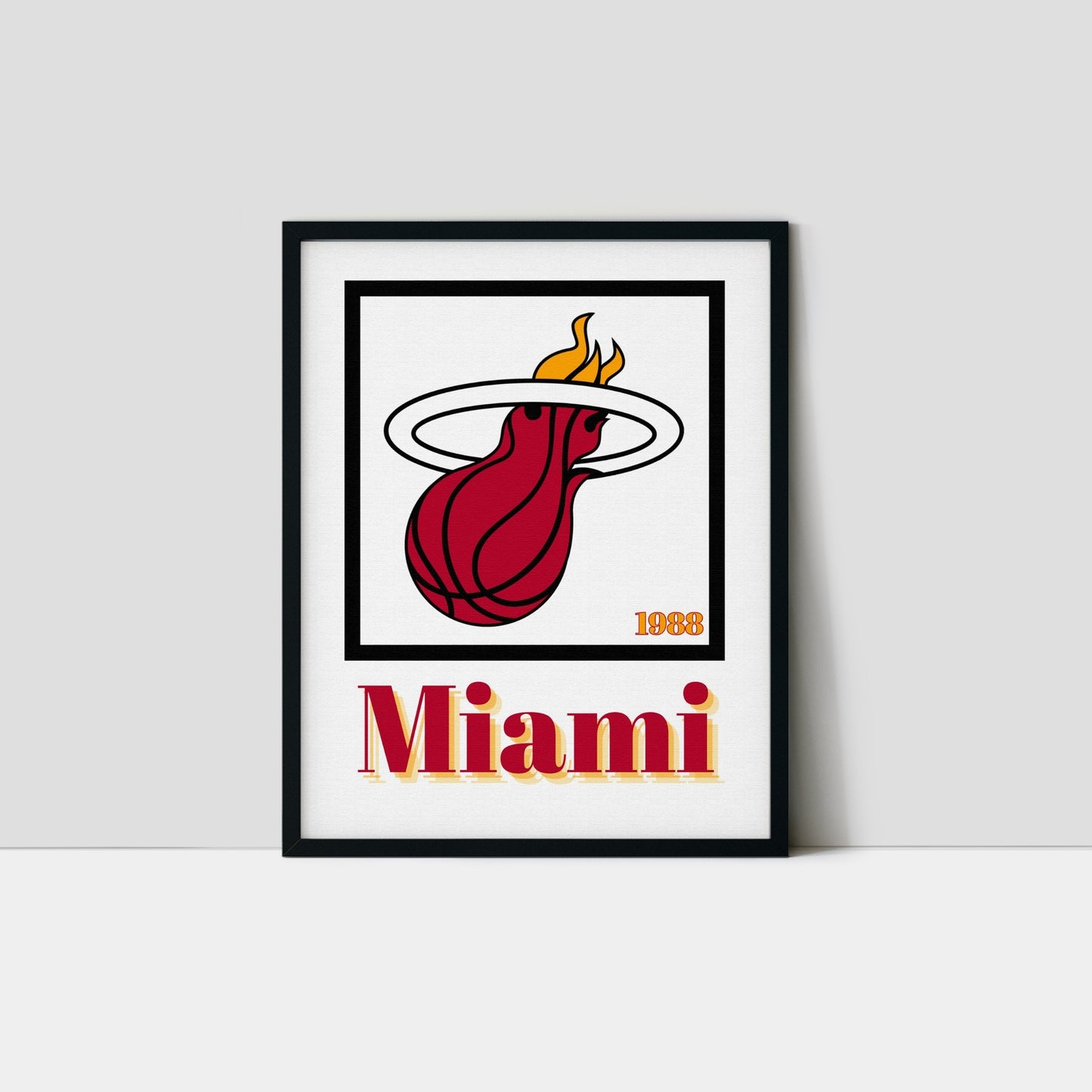 Miami Heat Minimalist Art Print