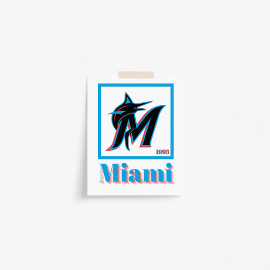 Miami Marlins Minimalist Art Print
