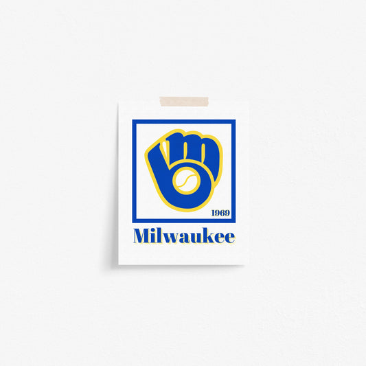 Milwaukee Brewers Minimalist Art Print