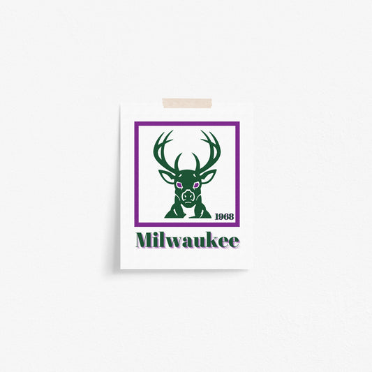 Milwaukee Bucks Minimalist Art Print
