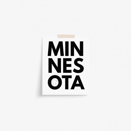 Minnesota Bold Typography Art Print