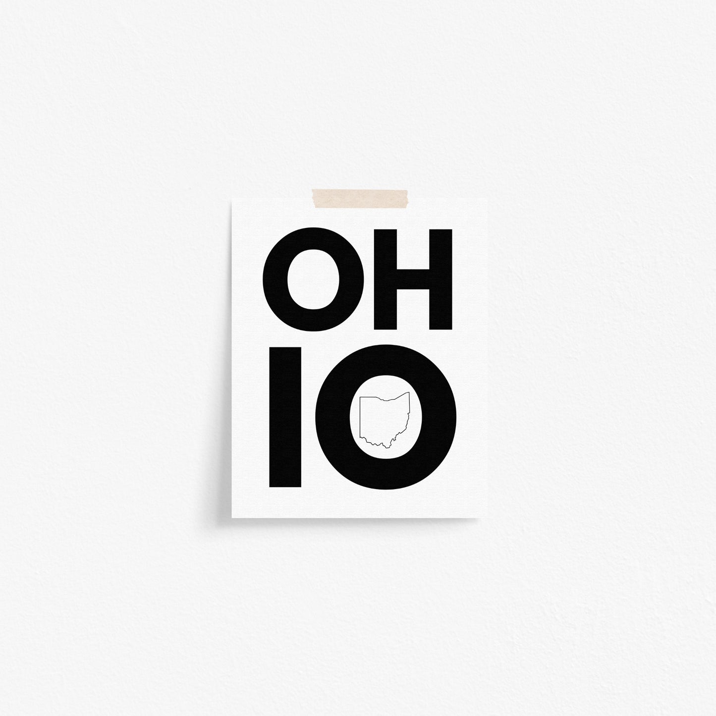 Ohio Bold Typography Art Print