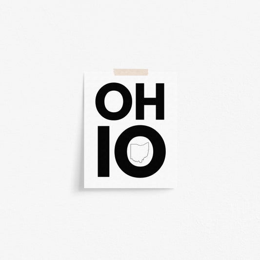 Ohio Bold Typography Art Print