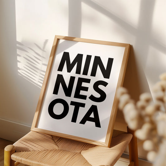 Minnesota Bold Typography Print