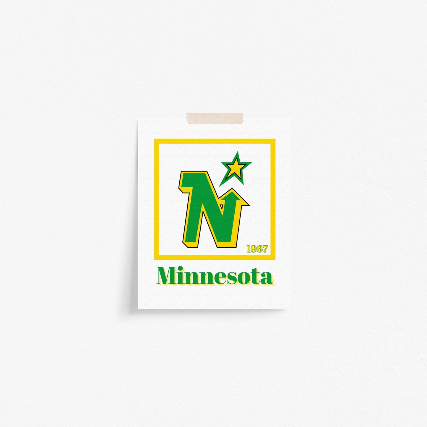 Minnesota North Stars Minimalist Art Print