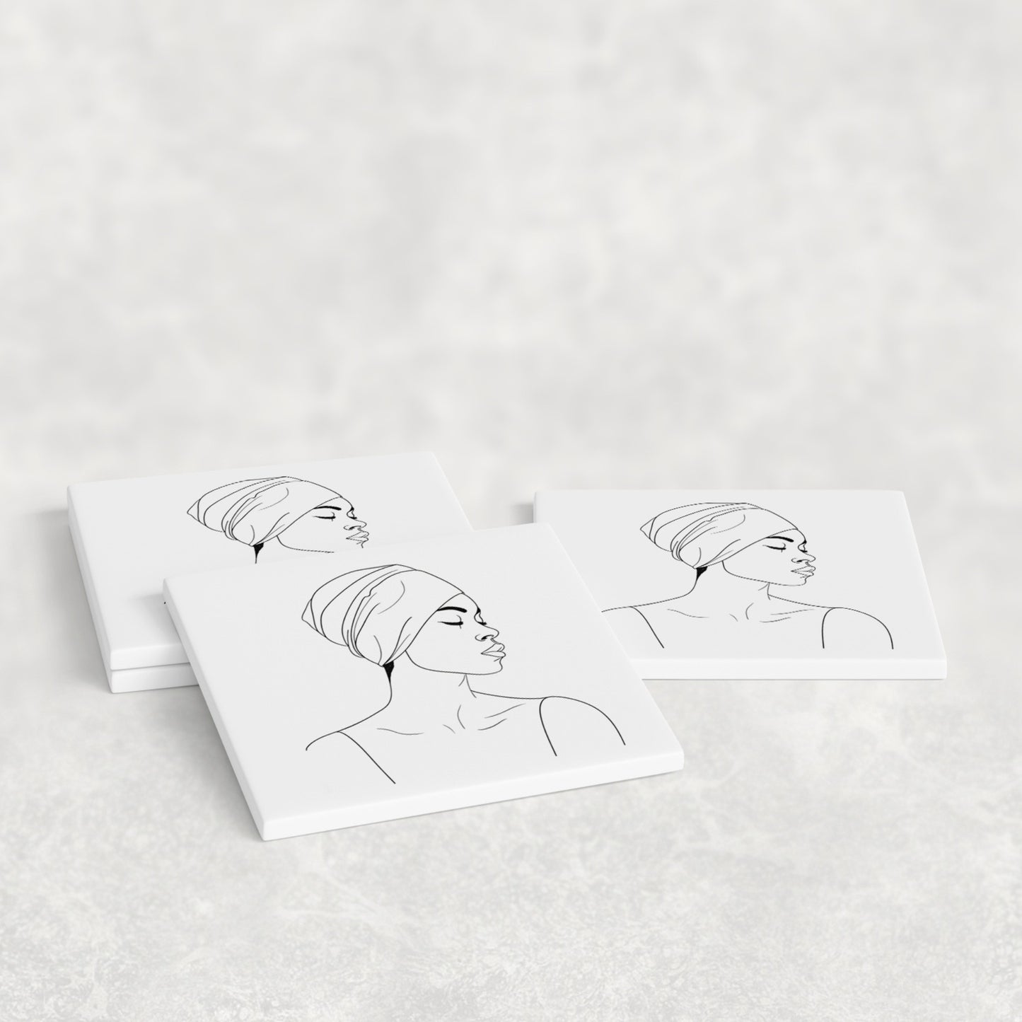 Quiet Power Afro Beauty Coasters