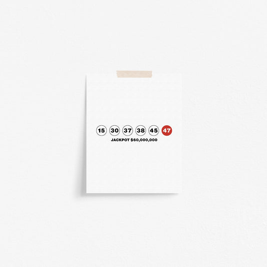 All About The Benjamins Lottery Art Print